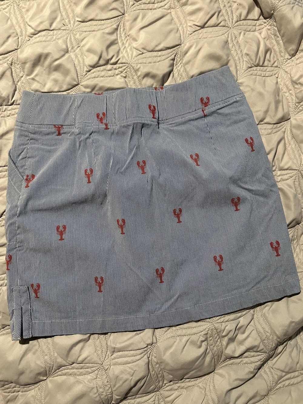 Crown & Ivy Blue and White Pinstripe Skort - Picture 2 of 3
